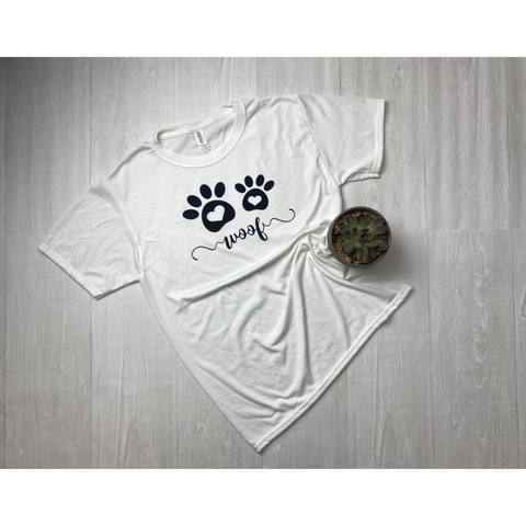 Woof Paw Dog Design T-Shirt