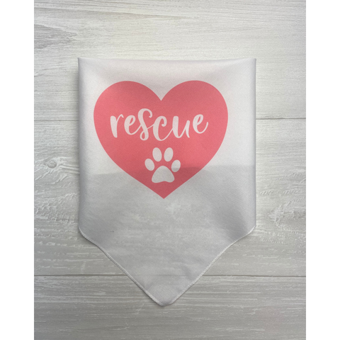 Rescue Heart Dog Design Bandana